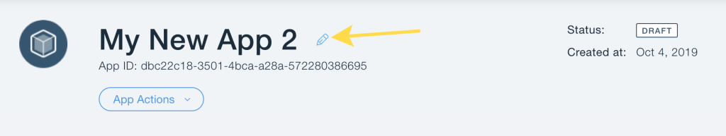 rename wix app
