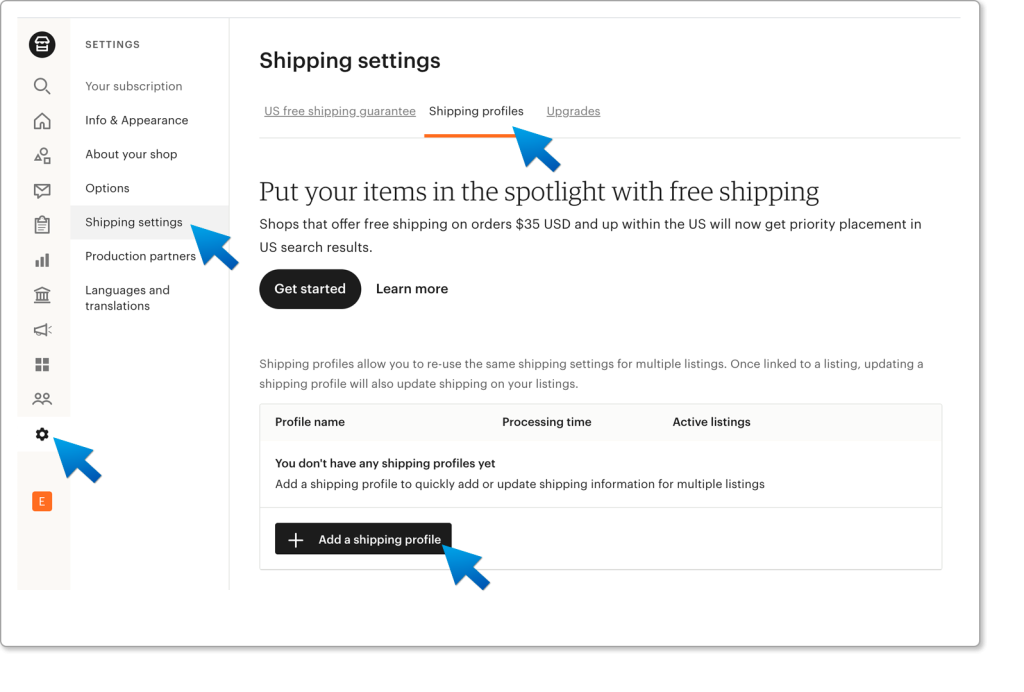 Shipping Upgrades и Shipping Profiles на Etsy Etsy, eBay, Shopify