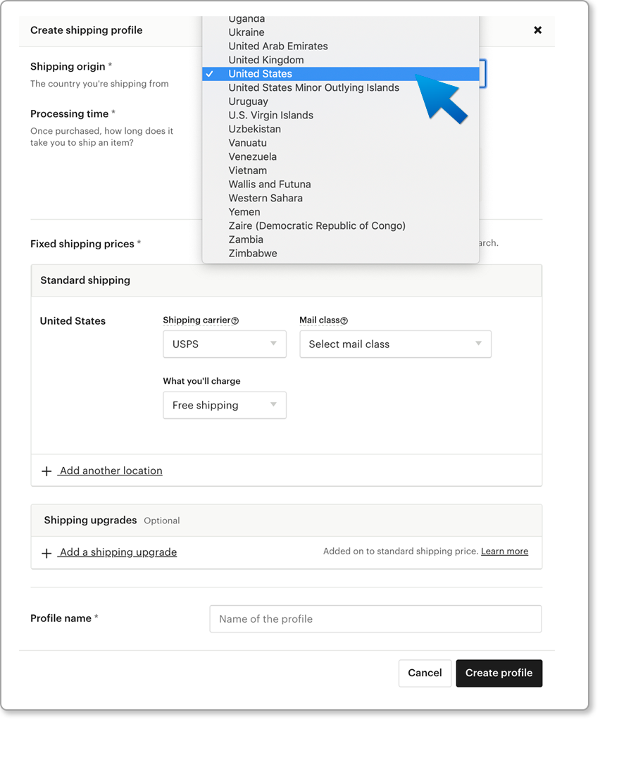 Shipping Upgrades и Shipping Profiles на Etsy Etsy, eBay, Shopify